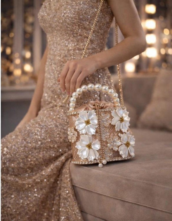 Veloura Flora Pearl Bag