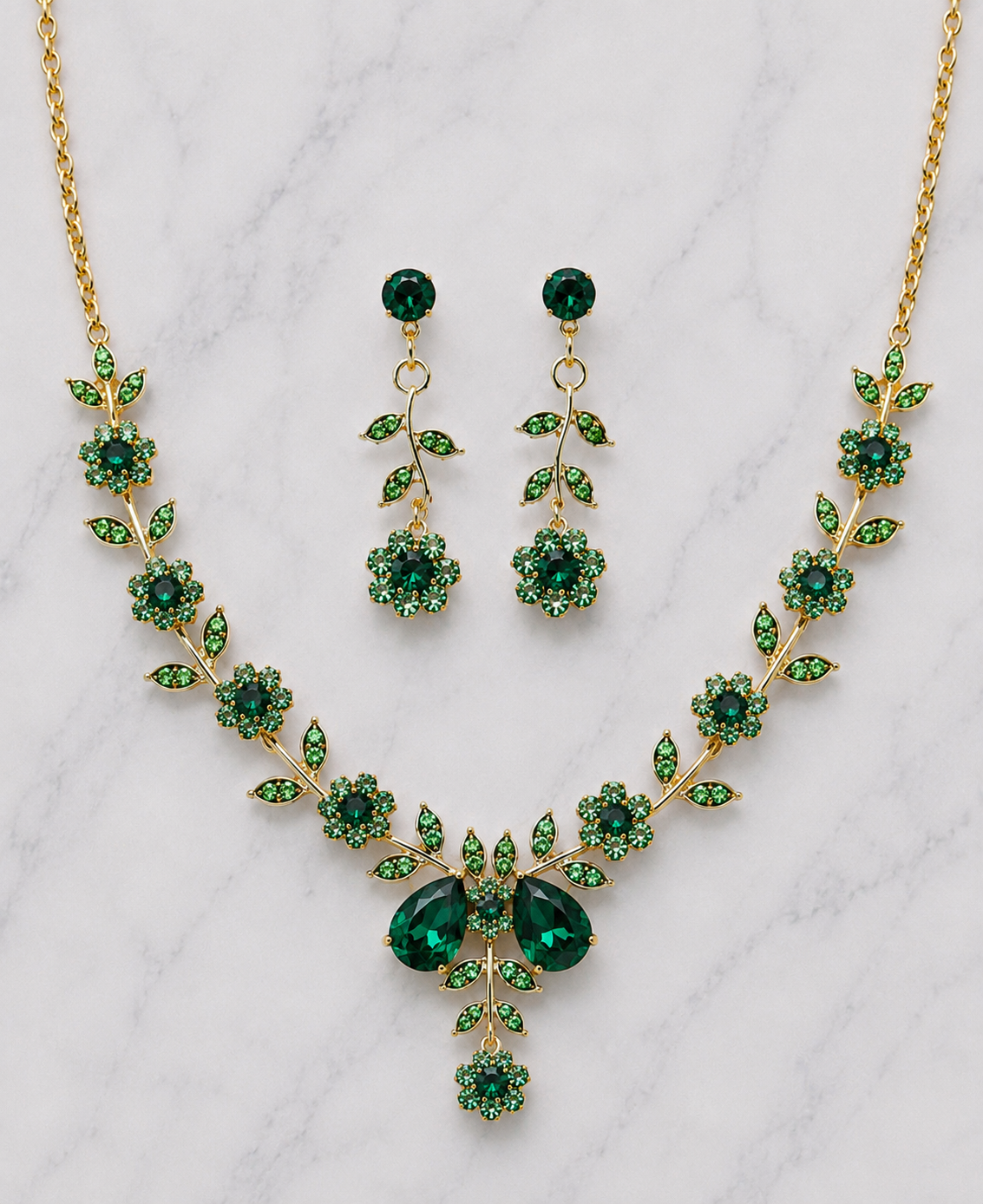 Emerald Bloom Lüks Set